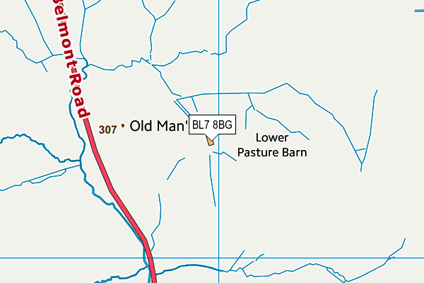 BL7 8BG map - OS VectorMap District (Ordnance Survey)