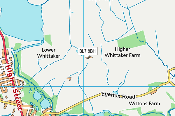 BL7 8BH map - OS VectorMap District (Ordnance Survey)