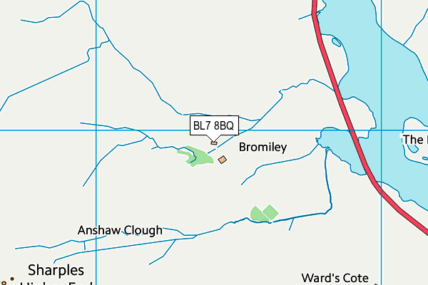 BL7 8BQ map - OS VectorMap District (Ordnance Survey)