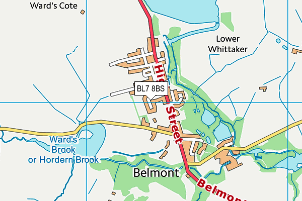 BL7 8BS map - OS VectorMap District (Ordnance Survey)