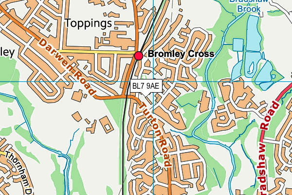BL7 9AE map - OS VectorMap District (Ordnance Survey)