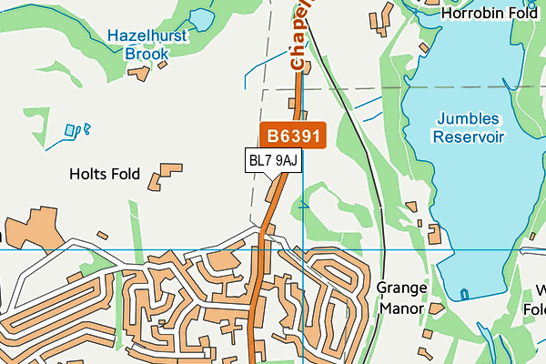 BL7 9AJ map - OS VectorMap District (Ordnance Survey)