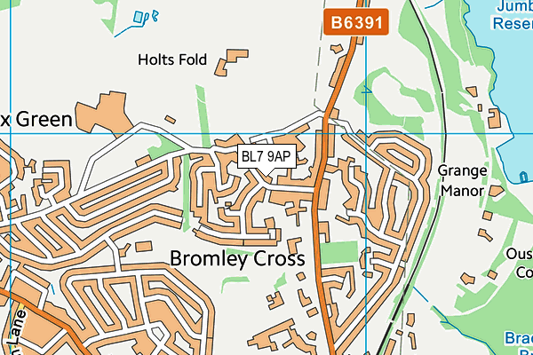 BL7 9AP map - OS VectorMap District (Ordnance Survey)