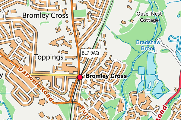 BL7 9AQ map - OS VectorMap District (Ordnance Survey)