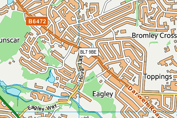 BL7 9BE map - OS VectorMap District (Ordnance Survey)