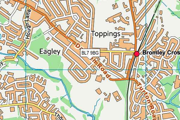 BL7 9BG map - OS VectorMap District (Ordnance Survey)