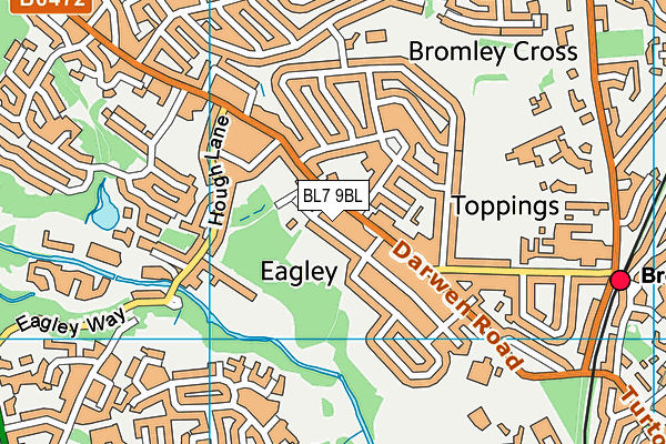 John Street Playing Field map (BL7 9BL) - OS VectorMap District (Ordnance Survey)