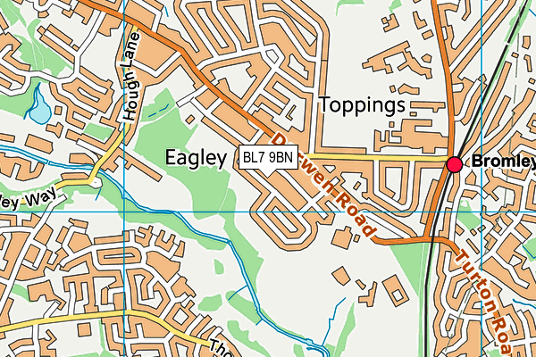 BL7 9BN map - OS VectorMap District (Ordnance Survey)