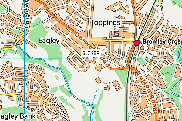 BL7 9BP map - OS VectorMap District (Ordnance Survey)