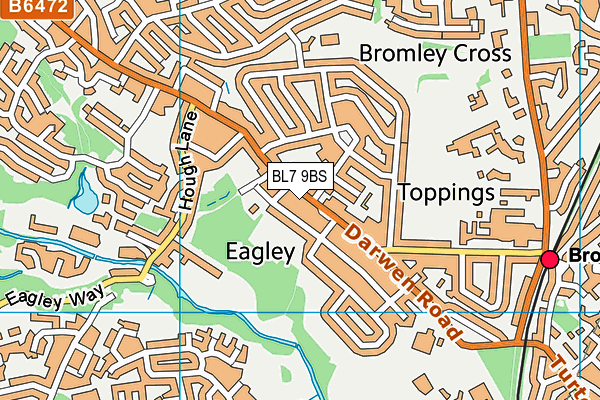 BL7 9BS map - OS VectorMap District (Ordnance Survey)