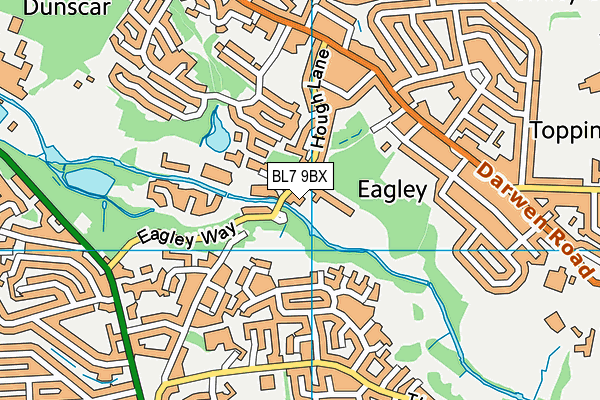 BL7 9BX map - OS VectorMap District (Ordnance Survey)