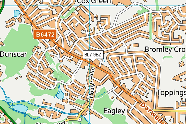 BL7 9BZ map - OS VectorMap District (Ordnance Survey)