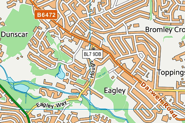 BL7 9DB map - OS VectorMap District (Ordnance Survey)