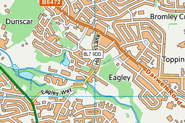 BL7 9DD map - OS VectorMap District (Ordnance Survey)