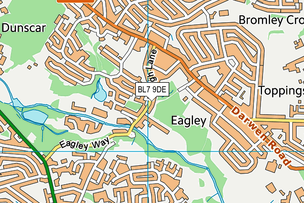 BL7 9DE map - OS VectorMap District (Ordnance Survey)