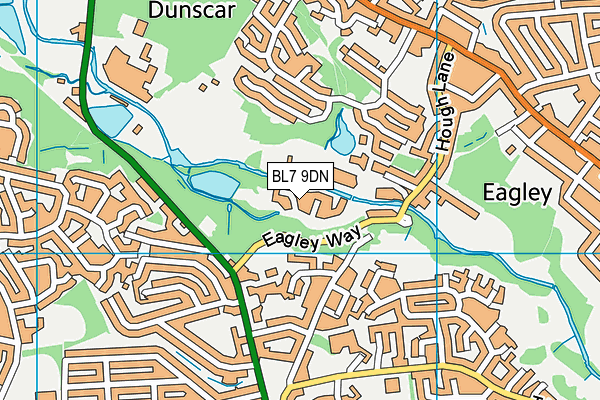 BL7 9DN map - OS VectorMap District (Ordnance Survey)