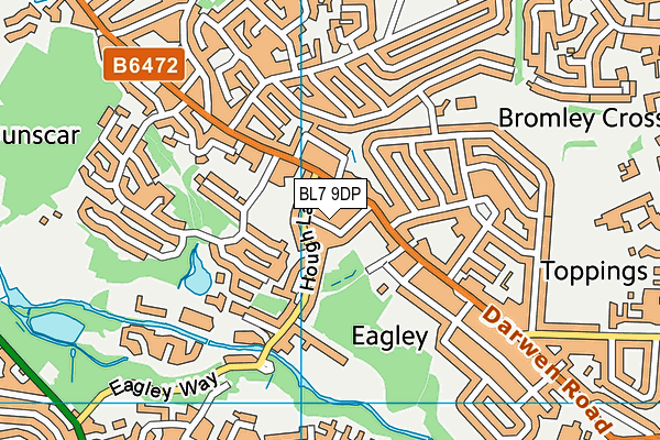 BL7 9DP map - OS VectorMap District (Ordnance Survey)