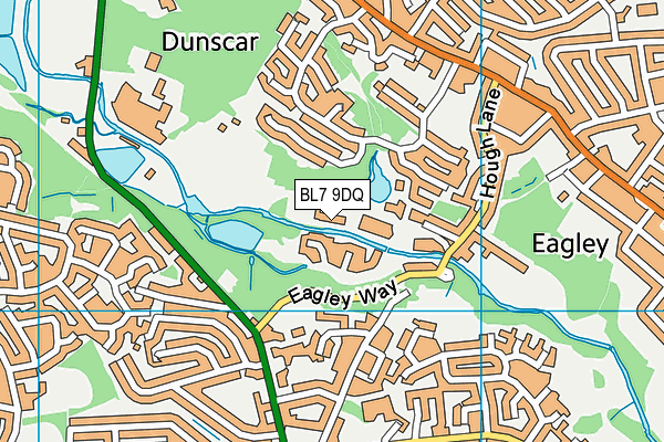 BL7 9DQ map - OS VectorMap District (Ordnance Survey)
