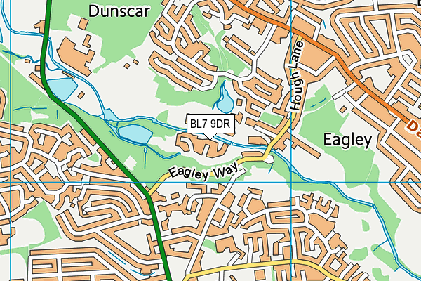 BL7 9DR map - OS VectorMap District (Ordnance Survey)