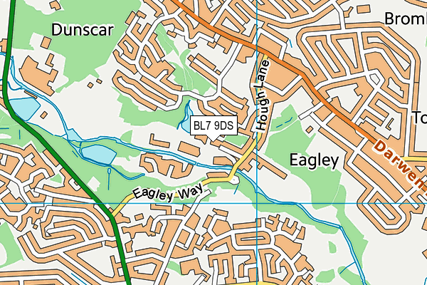 BL7 9DS map - OS VectorMap District (Ordnance Survey)