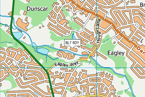 BL7 9DY map - OS VectorMap District (Ordnance Survey)