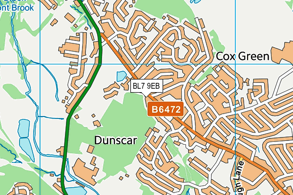 BL7 9EB map - OS VectorMap District (Ordnance Survey)