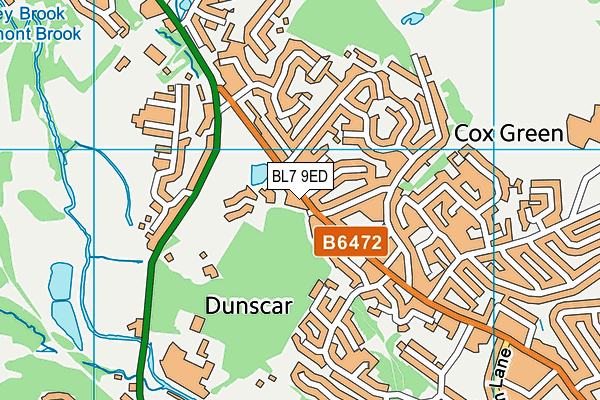 BL7 9ED map - OS VectorMap District (Ordnance Survey)