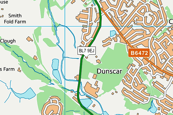 BL7 9EJ map - OS VectorMap District (Ordnance Survey)