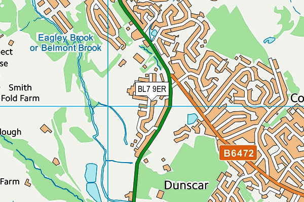 BL7 9ER map - OS VectorMap District (Ordnance Survey)