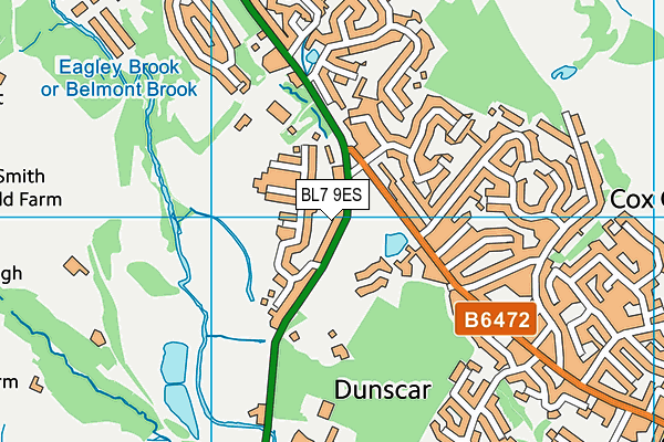 BL7 9ES map - OS VectorMap District (Ordnance Survey)