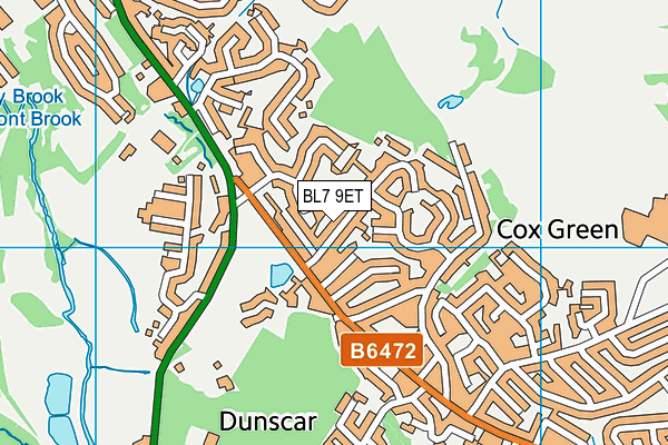 BL7 9ET map - OS VectorMap District (Ordnance Survey)