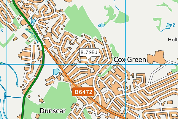 BL7 9EU map - OS VectorMap District (Ordnance Survey)