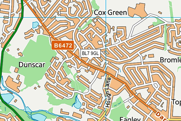 BL7 9GL map - OS VectorMap District (Ordnance Survey)