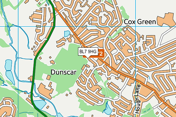 BL7 9HG map - OS VectorMap District (Ordnance Survey)