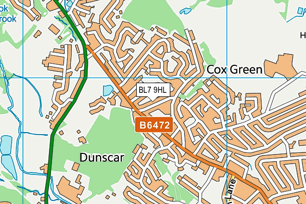 BL7 9HL map - OS VectorMap District (Ordnance Survey)