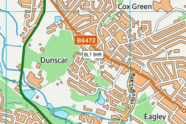 BL7 9HR map - OS VectorMap District (Ordnance Survey)