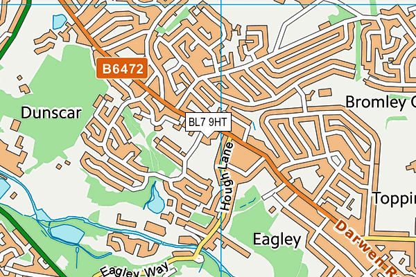 BL7 9HT map - OS VectorMap District (Ordnance Survey)