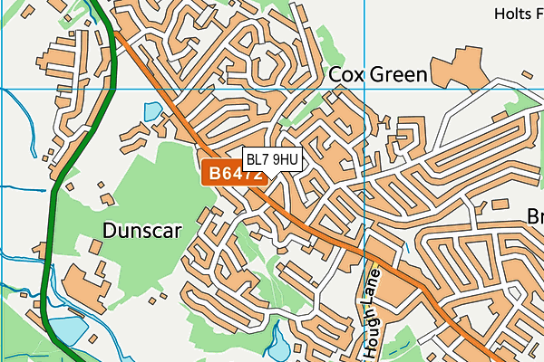 BL7 9HU map - OS VectorMap District (Ordnance Survey)