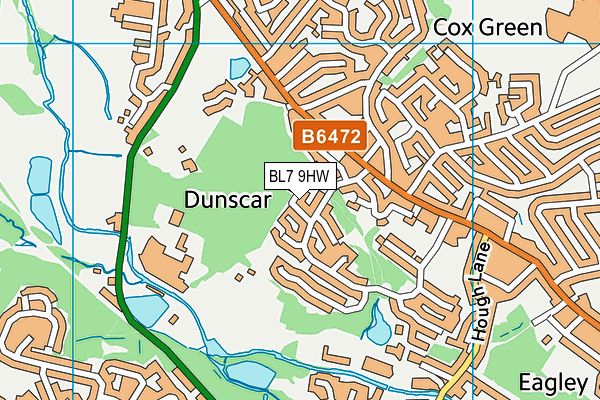 BL7 9HW map - OS VectorMap District (Ordnance Survey)