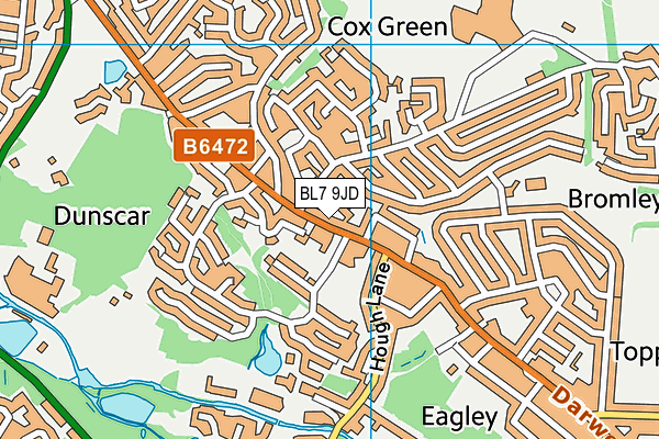 BL7 9JD map - OS VectorMap District (Ordnance Survey)