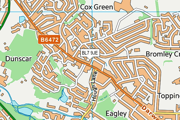 BL7 9JE map - OS VectorMap District (Ordnance Survey)