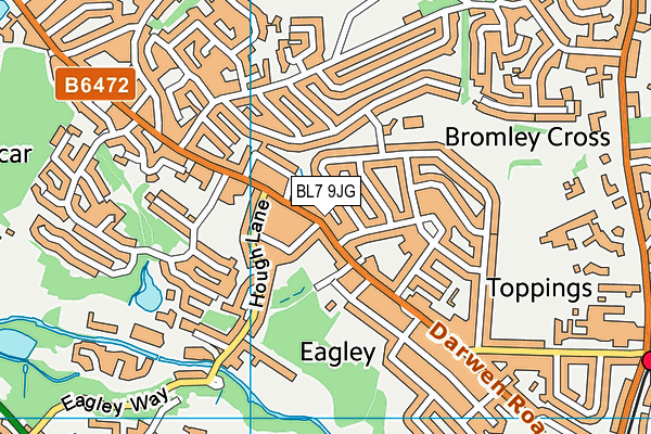 BL7 9JG map - OS VectorMap District (Ordnance Survey)