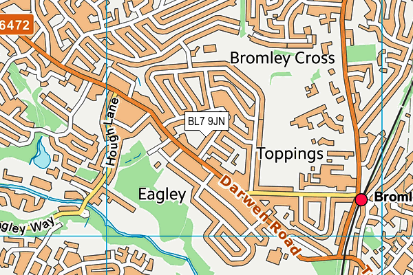 BL7 9JN map - OS VectorMap District (Ordnance Survey)