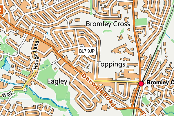 BL7 9JP map - OS VectorMap District (Ordnance Survey)