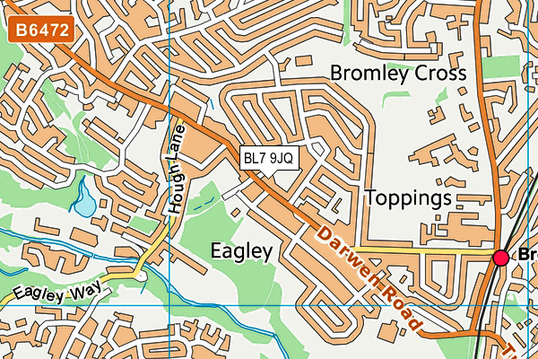 BL7 9JQ map - OS VectorMap District (Ordnance Survey)