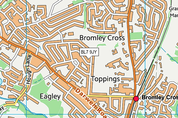 Turton High School Playing Fields map (BL7 9JY) - OS VectorMap District (Ordnance Survey)