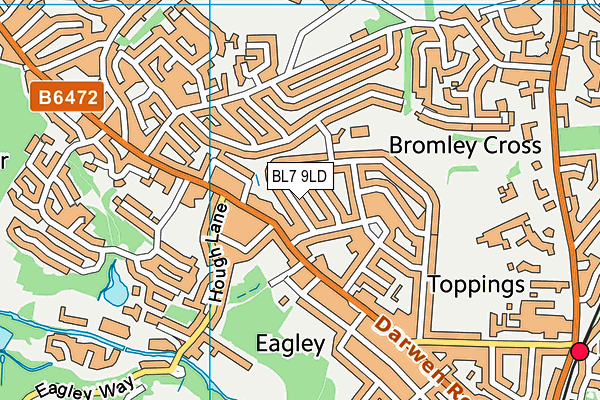 BL7 9LD map - OS VectorMap District (Ordnance Survey)