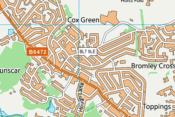 BL7 9LE map - OS VectorMap District (Ordnance Survey)