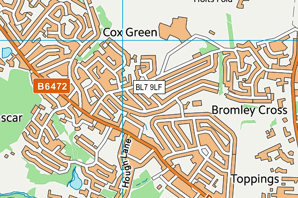 BL7 9LF map - OS VectorMap District (Ordnance Survey)