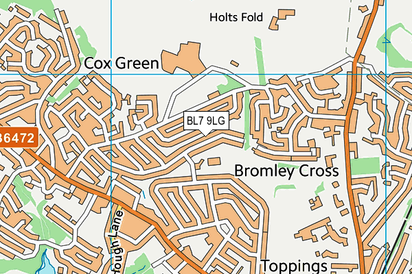 BL7 9LG map - OS VectorMap District (Ordnance Survey)